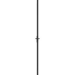 vidaXL Materiales De Construcción-Puerta interior vidrio EGS y aluminio negro 76x201,5 cm