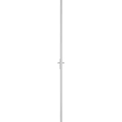 vidaXL Materiales De Construcción-Puerta interior vidrio EGS y aluminio blanco 76x201,5 cm