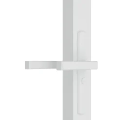 vidaXL Materiales De Construcción-Puerta interior vidrio EGS y aluminio blanco 76x201,5 cm
