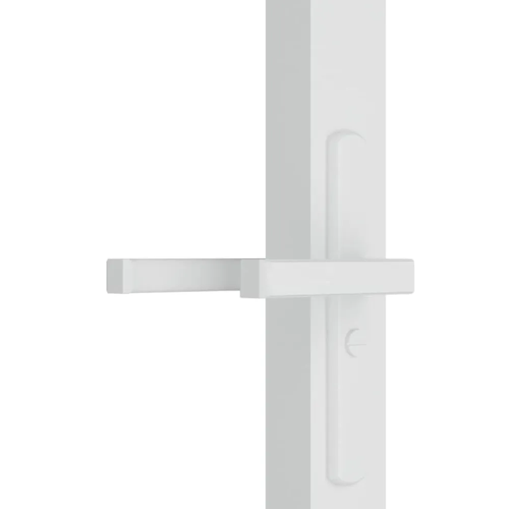 vidaXL Materiales De Construcción-Puerta interior vidrio EGS y aluminio blanco 76x201,5 cm