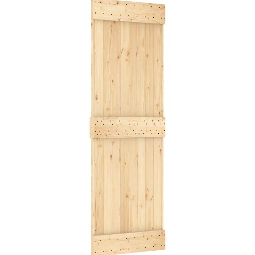 vidaXL Puerta NARVIK 70 x 210 cm Madera de Pino Sólido Natural Outlet