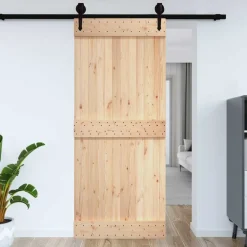 vidaXL Puerta NARVIK 70 x 210 cm Madera de Pino Sólido Natural Outlet