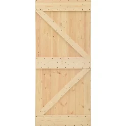 vidaXL Puerta NARVIK 80 x 210 cm Madera de Pino Sólido Natural New