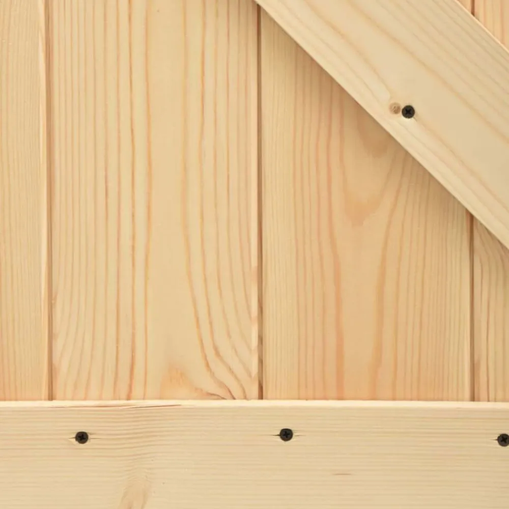vidaXL Puerta NARVIK 80 x 210 cm Madera de Pino Sólido Natural New