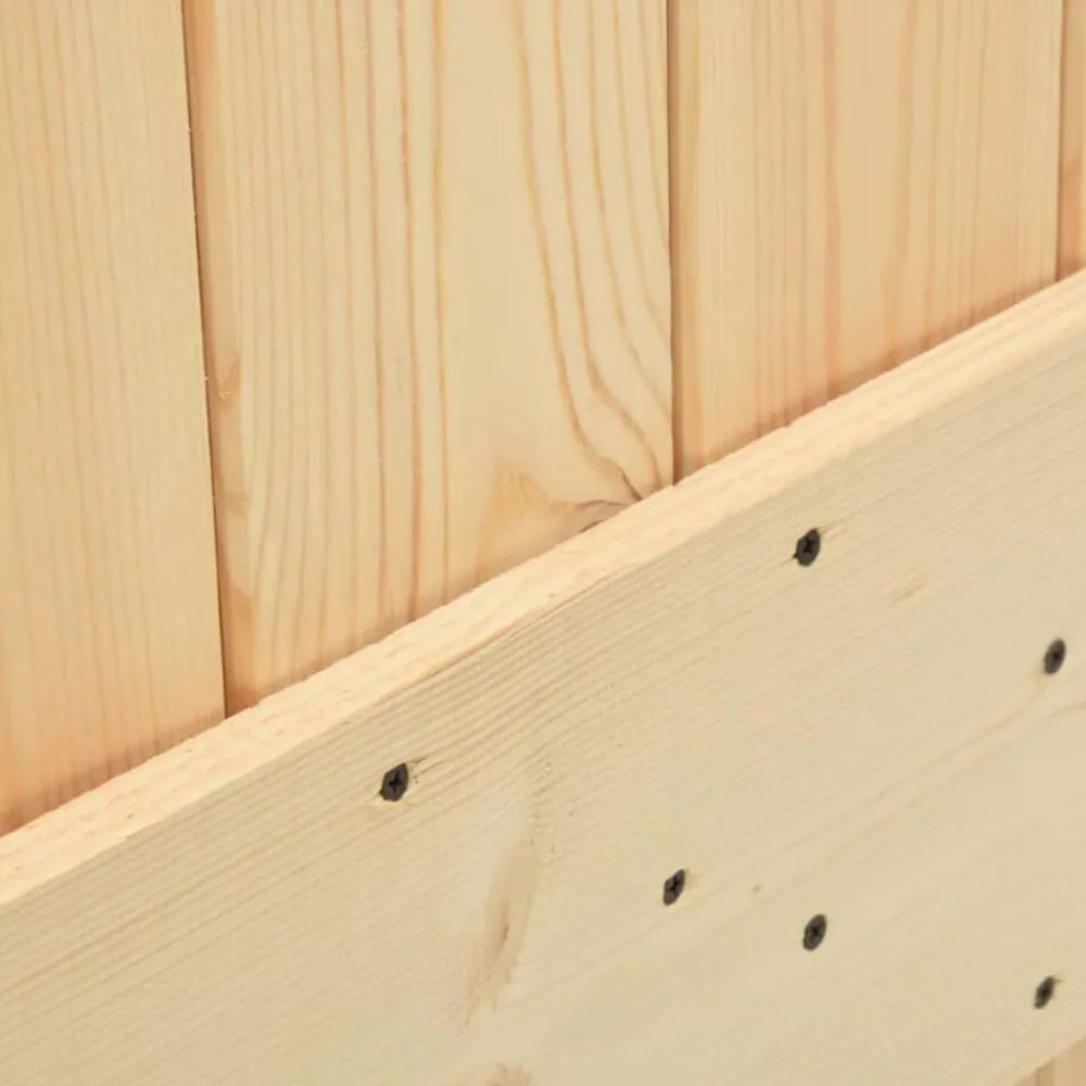 vidaXL Puerta NARVIK 80 x 210 cm Madera de Pino Sólido Natural New