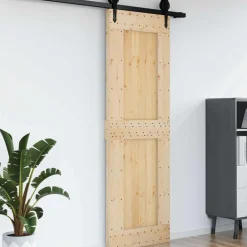 vidaXL Puerta NARVIK 70 x 210 cm Madera de Pino Sólido Natural