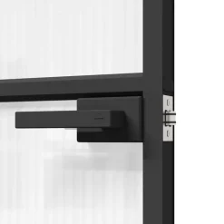 vidaXL Puerta para el Hogar 76 x 201,5 x 3,5 cm Negra y estriada Discount