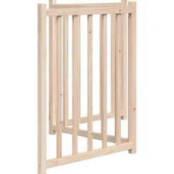 vidaXL Puerta para perros plegable 3 paneles madera de abeto 150 cm Natural Sale
