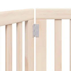 vidaXL Productos Para Mascotas-Puerta para perros plegable de 3 paneles, 150 cm, madera de álamo