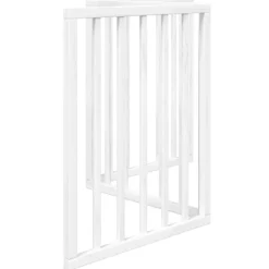 vidaXL Puerta para perros plegable 3 paneles madera álamo blanca 150cm Blanco New