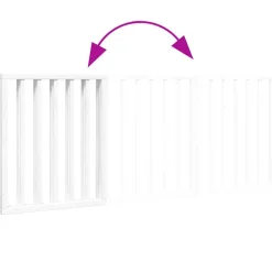 vidaXL Puerta para perros plegable 3 paneles madera álamo blanca 150cm Blanco New