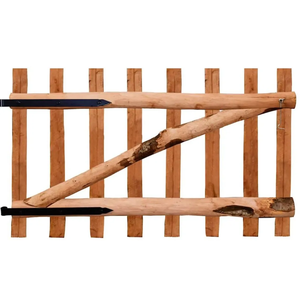 vidaXL Vallas De Jardín-Puerta para valla 100x60cm madera de avellano impregnada