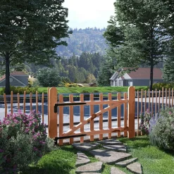 vidaXL Vallas De Jardín-Puerta para valla 100x60cm madera de avellano impregnada