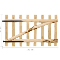 vidaXL Vallas De Jardín-Puerta para valla madera de avellano 100x60 cm