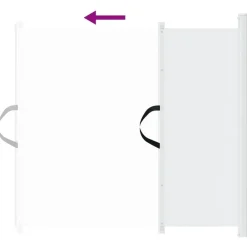 vidaXL Puerta retráctil para mascotas blanca 82,5x125 cm Blanco Sale