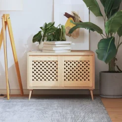 vidaXL Accesorios De Bricolaje-Puertas de armario entramado 2 uds madera pino 39,5x39,5cm