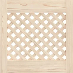 vidaXL Accesorios De Bricolaje-Puertas de armario entramado 2 uds madera pino 39,5x39,5cm