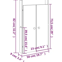 vidaXL Accesorios De Bricolaje-Puertas de cocina exterior MEPPEL madera maciza 50x9x82 cm