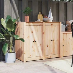 vidaXL Accesorios De Bricolaje-Puertas de cocina exterior MEPPEL 2 uds madera maciza pino 50x9x82 cm