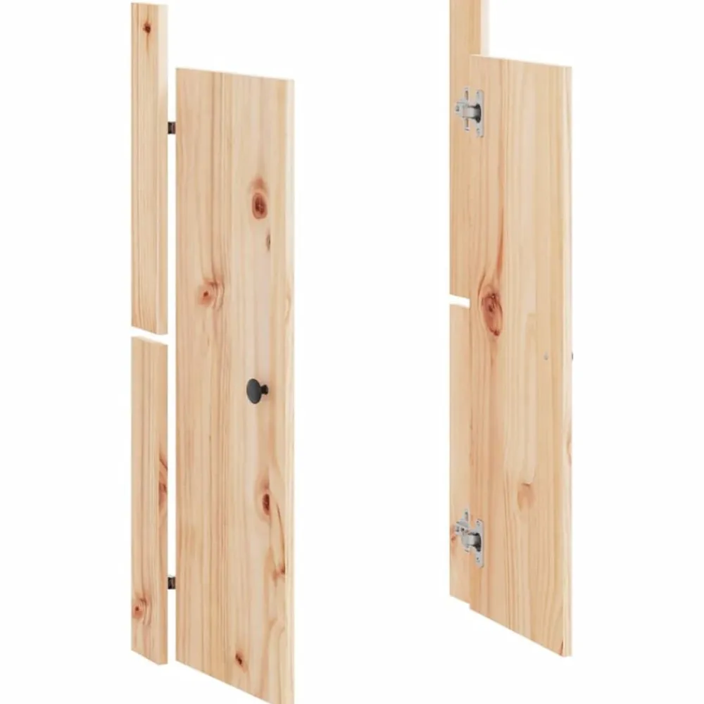 vidaXL Accesorios De Bricolaje-Puertas de cocina exterior MEPPEL 2 uds madera maciza pino 50x9x82 cm