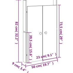 vidaXL Accesorios De Bricolaje-Puertas de cocina exterior MEPPEL 2 uds madera maciza pino 50x9x82 cm