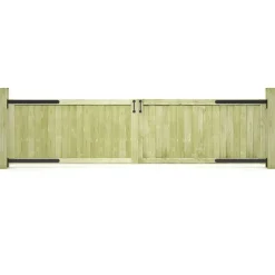 vidaXL Vallas De Jardín-Puertas de valla madera de pino impregnada 300x75 cm 2 uds