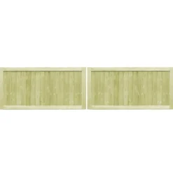 vidaXL Vallas De Jardín-Puertas de valla madera de pino impregnada 300x75 cm 2 uds