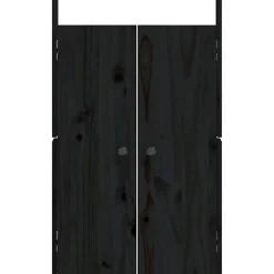 vidaXL Puertas para cocina exterior MEPPEL madera maciza 50x9x82cm Pino negro Best
