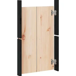 vidaXL Puertas para cocina exterior MEPPEL madera maciza 50x9x82cm Pino negro Best