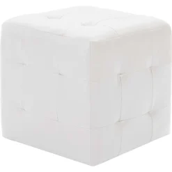 vidaXL Otomanas-Puf 2 unidades cuero sintético 30x30x30 cm
