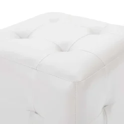 vidaXL Otomanas-Puf 2 unidades cuero sintético 30x30x30 cm