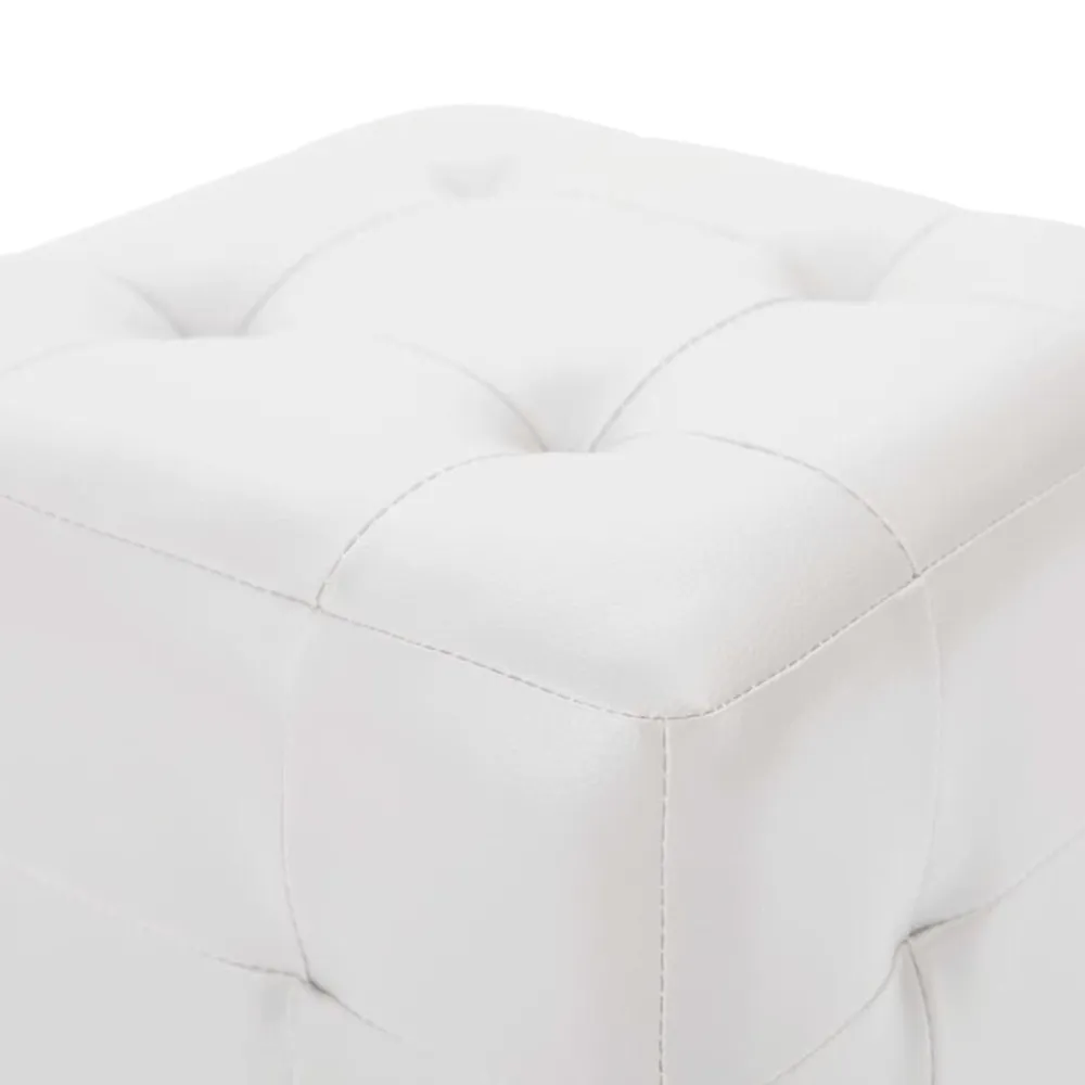 vidaXL Otomanas-Puf 2 unidades cuero sintético 30x30x30 cm