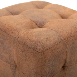 vidaXL Puf 2 unidades piel de ante artificial marrón 30x30x30 cm Marr&oacute;n Best