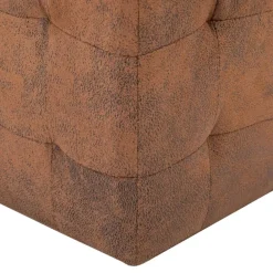 vidaXL Puf 2 unidades piel de ante artificial marrón 30x30x30 cm Marr&oacute;n Best