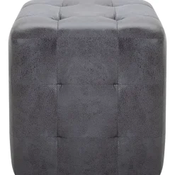 vidaXL Otomanas-Puf 2 unidades piel de ante artificial 30x30x30 cm