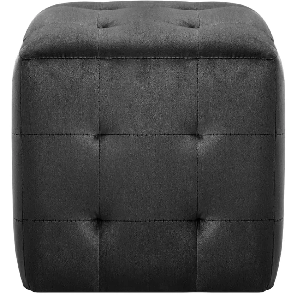 vidaXL Otomanas-Puf 2 unidades terciopelo 30x30x30 cm