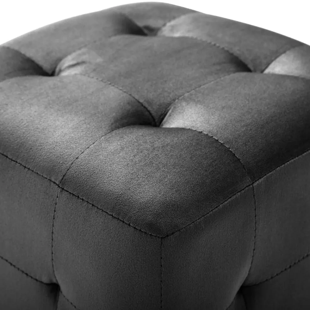 vidaXL Otomanas-Puf 2 unidades terciopelo 30x30x30 cm