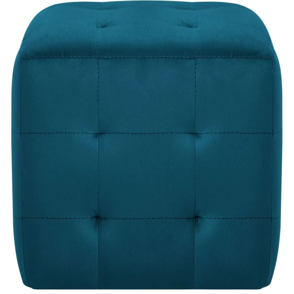 vidaXL Otomanas-Puf 2 unidades terciopelo 30x30x30 cm