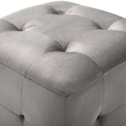vidaXL Puf 2 unidades terciopelo 30x30x30 cm Gris New