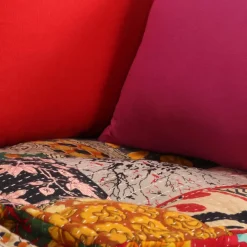 vidaXL Decoración-Puf modular de 2 plazas de tela