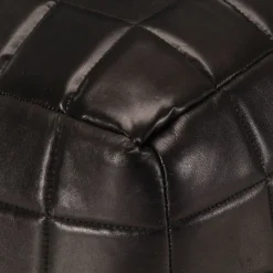 vidaXL Puf negro 40x40x40 cm cuero auténtico de cabra Online