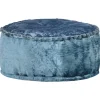 vidaXL Otomanas-Puf redondo de terciopelo azul 40x20 cm