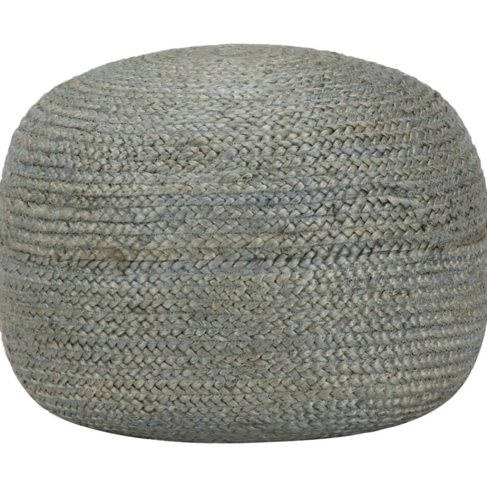 vidaXL Puf tejido a mano 45x30 cm yute Verde oliva Outlet