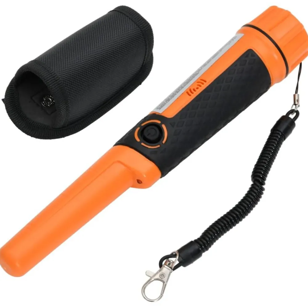vidaXL Dispositivos De Detección Y Cinturones-Puntero detector de metales naranja