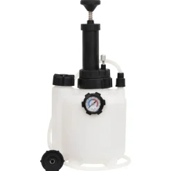 vidaXL Herramientas-Purgador de frenos blanco y negro 3 L