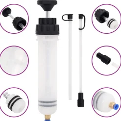 vidaXL Purgador de frenos blanco y negro 0,2 L Best