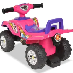 vidaXL Quad ATV correpasillos infantil con sonidos y luces rosa morado Clearance