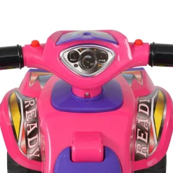 vidaXL Quad ATV correpasillos infantil con sonidos y luces rosa morado Clearance