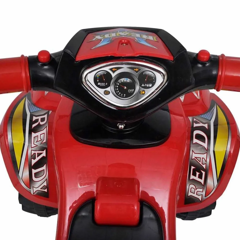 vidaXL Quad correpasillos infantil con sonidos y luces rojo