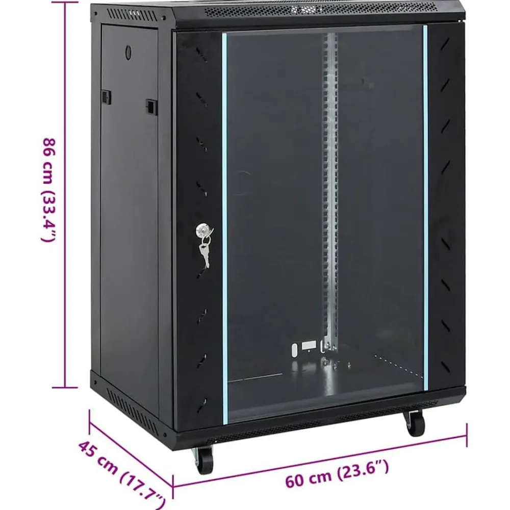 vidaXL Electrónica-Rack de servidores 15U 19" IP20 60x45x86 cm